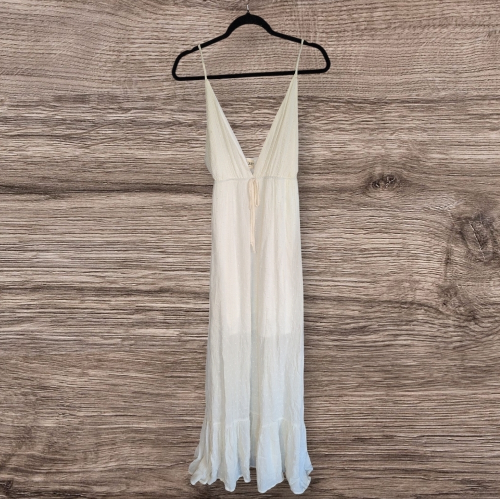 Peach Love California Deep Plunge Maxi Dress